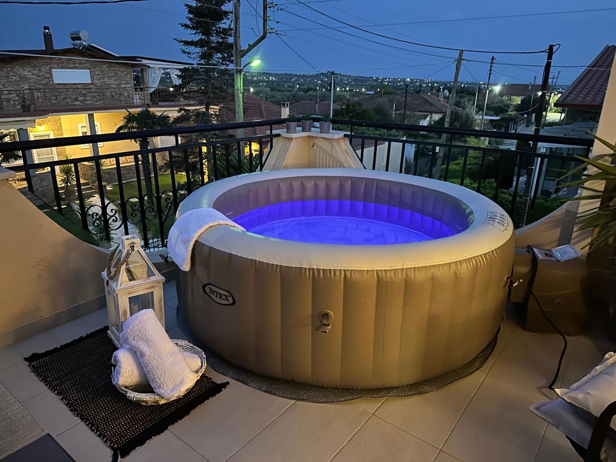 Villa Vaso With Jacuzzi Epanomi Bagian luar foto